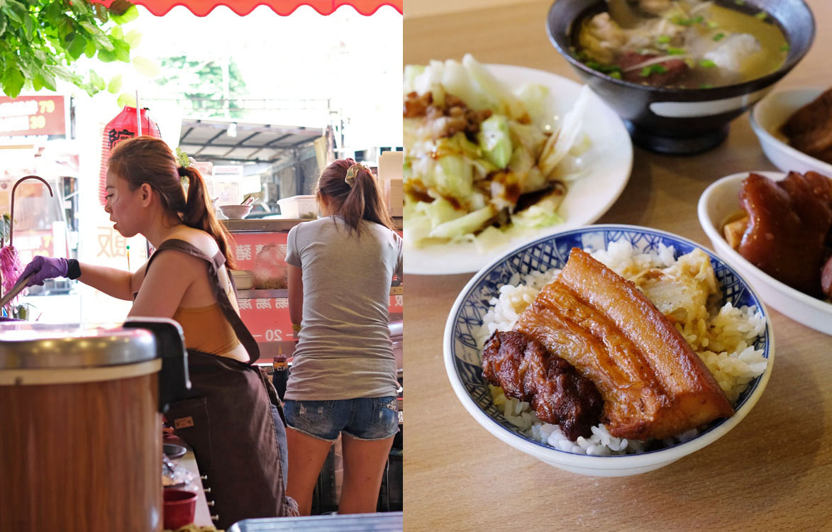 台中北區│香姐滷肉飯漢口店-漂亮姐妹花的滷肉飯，爆Q美式炸雞漢口店騎樓，台南白河傳統古早味